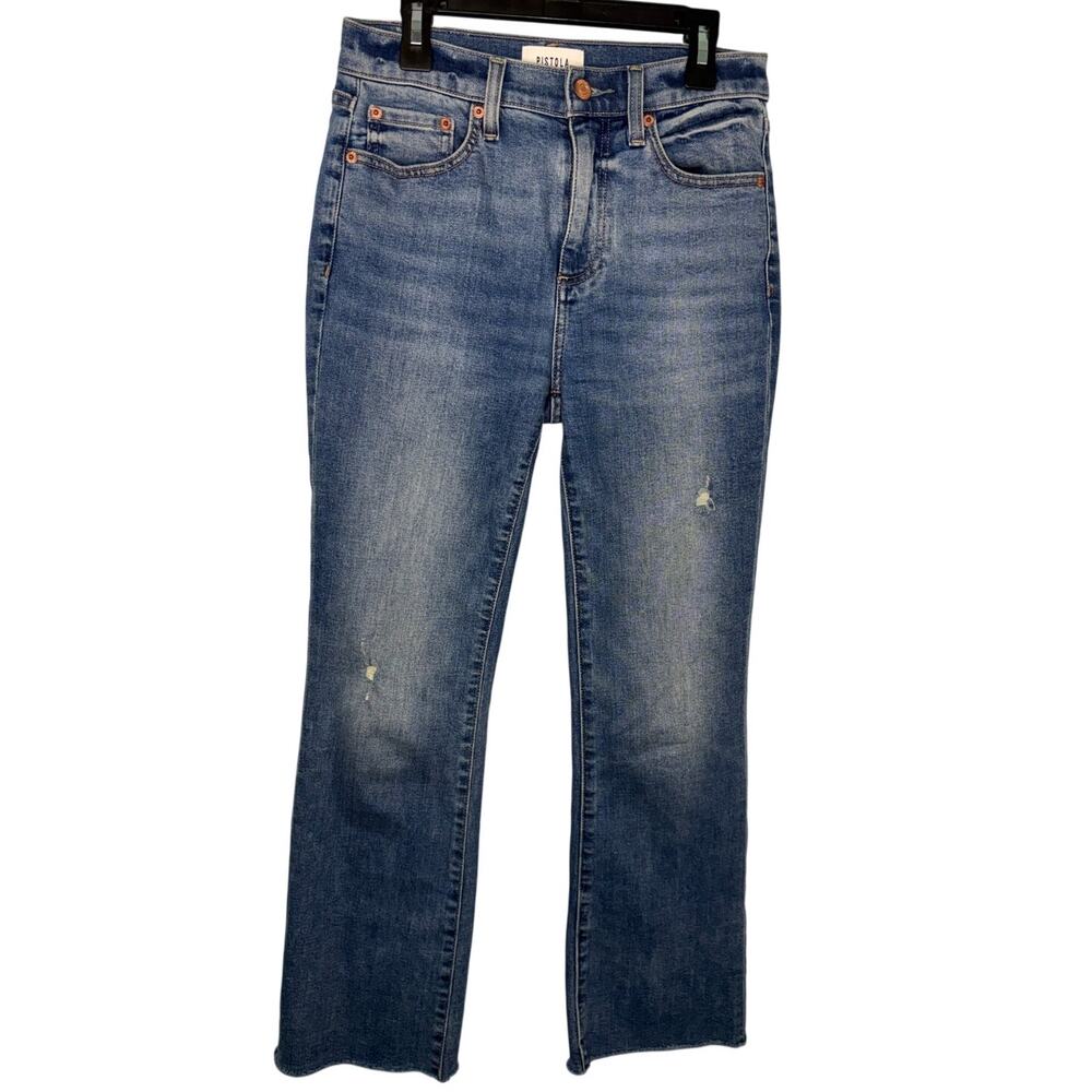 Pistola Lennon High Rise Cropped Boot Jeans Size 25 Denim Blue Stretch